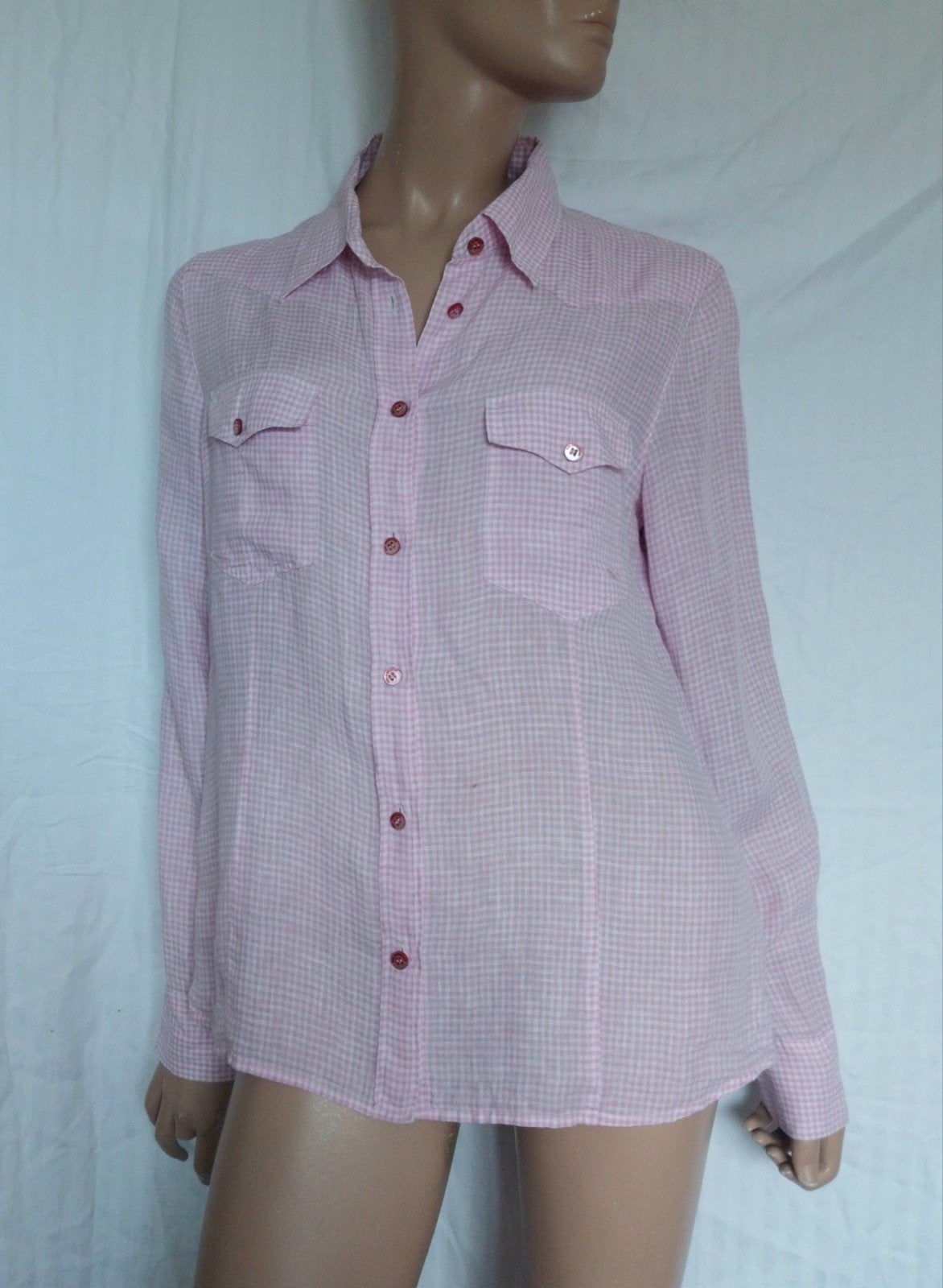 NC NICE CONNECTION LINNEN Blouse,  Maat 42, Ophalen of Verzenden, Zo goed als nieuw, Maat 42/44 (L), Roze