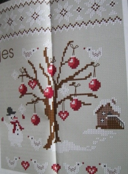 Borduurpatroon  Kerst merklap   nr 7515, Verzenden, Nieuw, Handborduren, Patroon