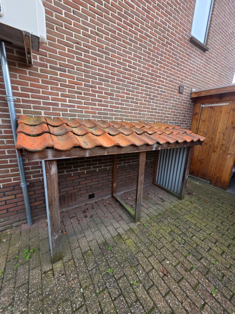 Kliko ombouw voor 4 containers met pannendak, Tuin en Terras, Overkappingen, Ophalen, Gebruikt, Overige typen