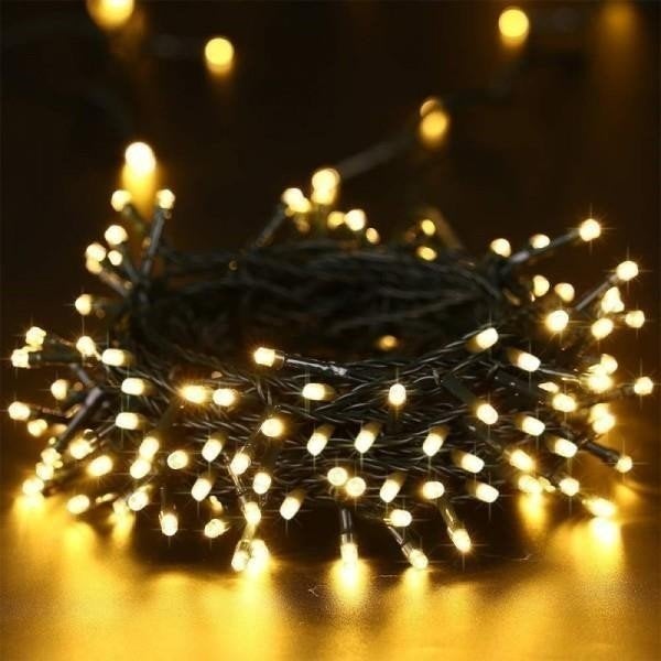 Terras en tuin Solar LED lichtsnoer 200 lampjes met USB, Ophalen of Verzenden, Nieuw