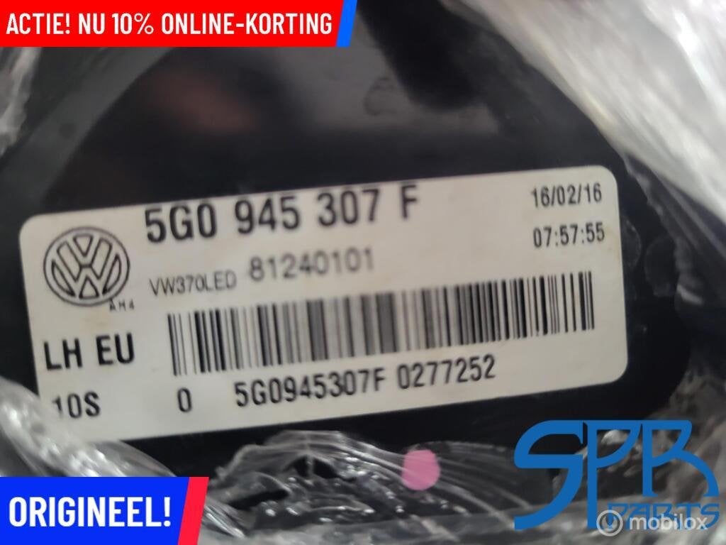 Achterlicht GOLF 7 LED LINKSBINNEN LI ACHTERKLEP 5G0945307F, Gebruikt, Volkswagen, Ophalen of Verzenden, Volkswagen
