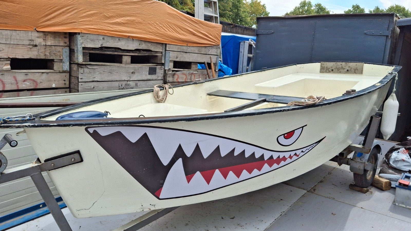 Kleine zeil(motor) boot met 4 pk yamaha bbm en trailer, Ophalen of Verzenden, Gebruikt
