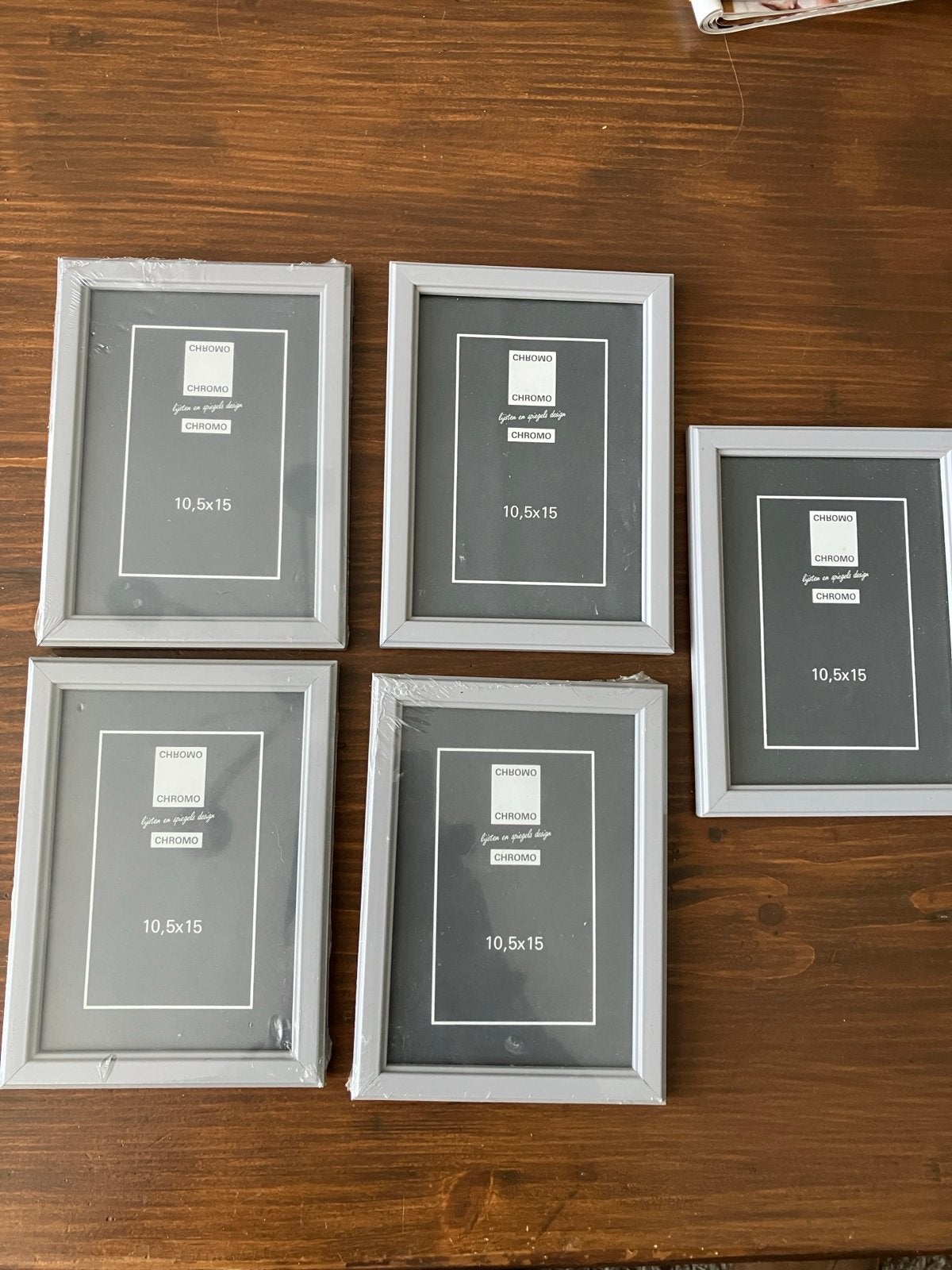 5x Fotolijst 10x15 cm met ontspiegeld glas - Hoge kwaliteit, Ophalen of Verzenden, Zo goed als nieuw, Met glas, Hout
