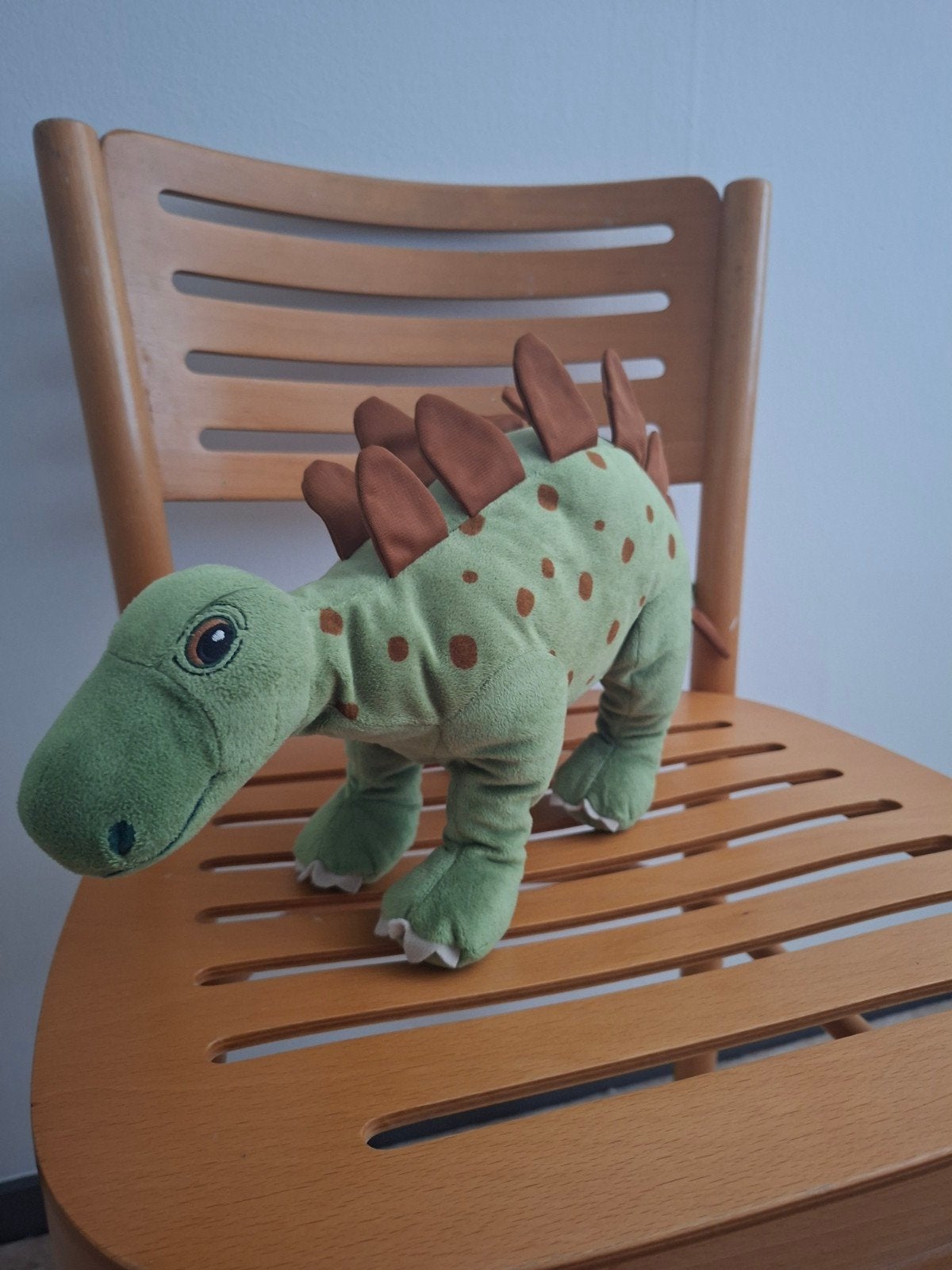 Grote groene dinosaurus knuffel - Stegosaurus, Ophalen of Verzenden, Middelgroot (20 tot 80 cm), Gebruikt, Groen