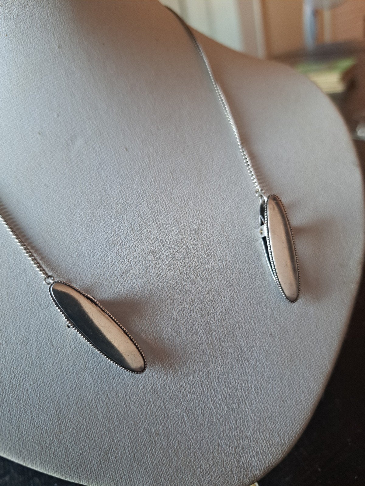 zilveren servetklemmen ketting, Verzenden, Gebruikt, Zilver, Zilver