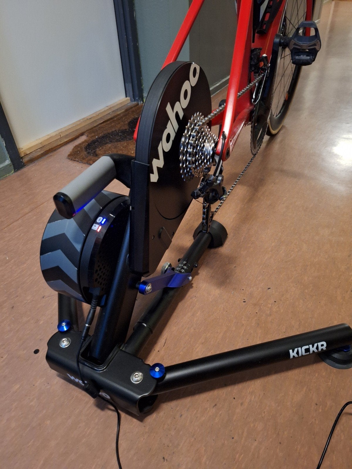 Wahoo Kickr indoortrainer (extra cassette), Carbon, Zo goed als nieuw, Meer dan 20 versnellingen, Ophalen