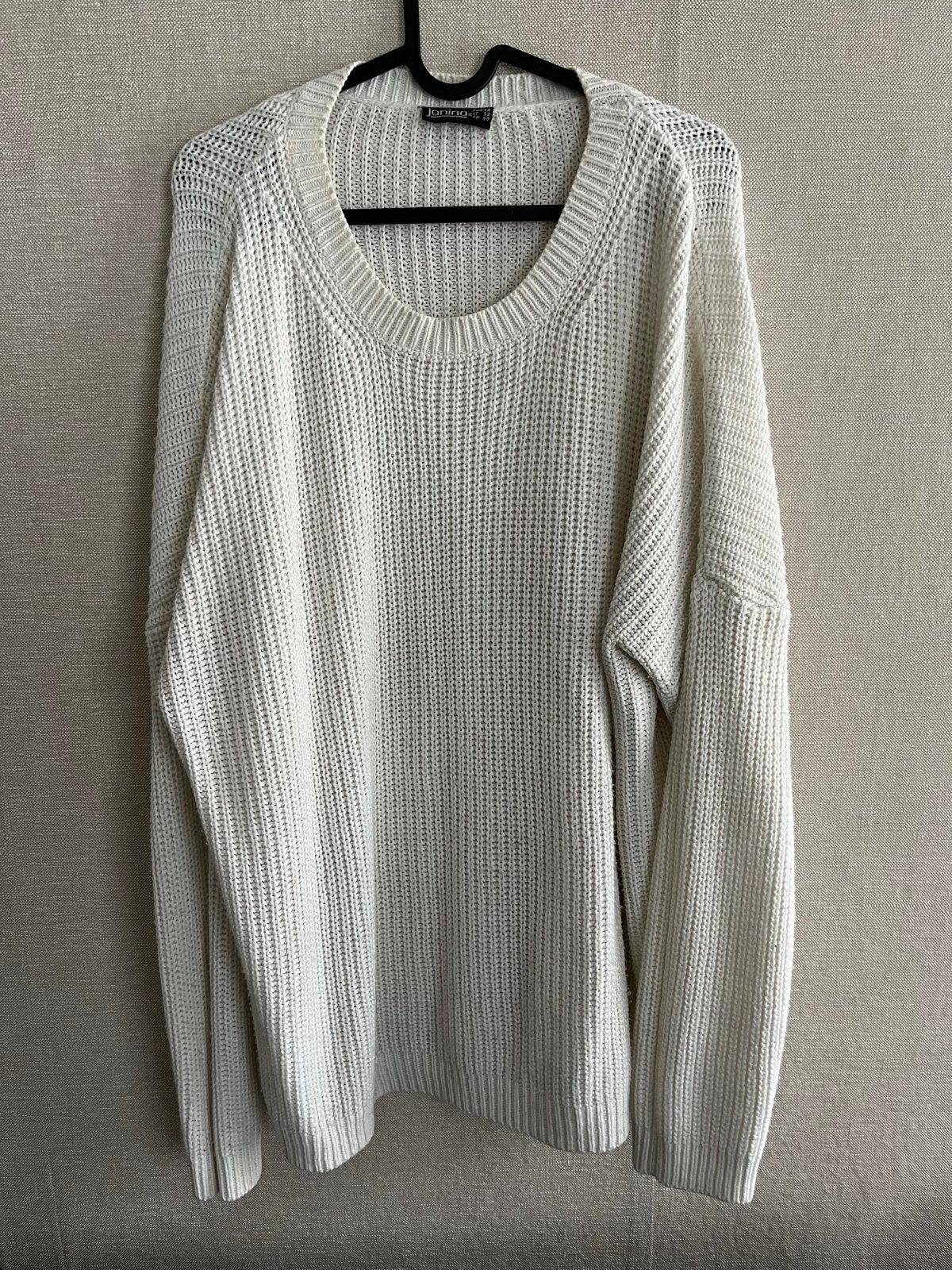 Witte gebreide trui - Maat 48, Ophalen of Verzenden, Gedragen, Maat 46/48 (XL) of groter, Wit
