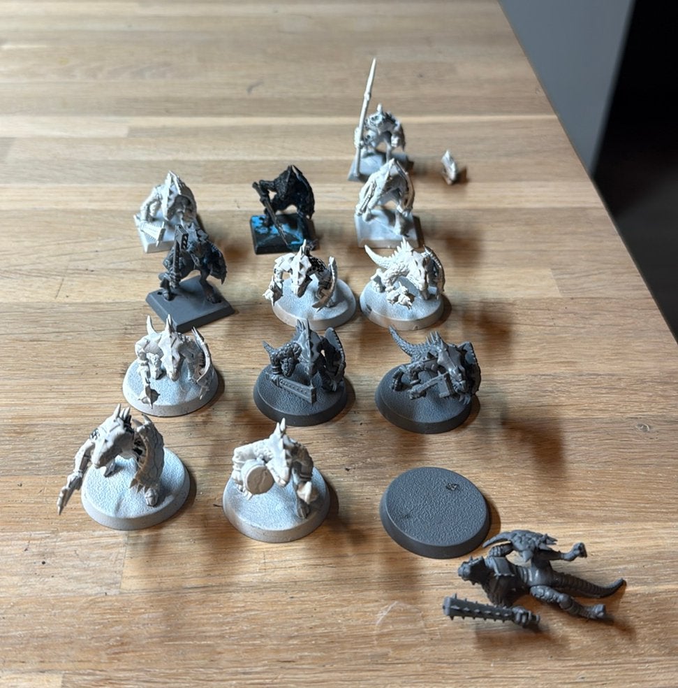 Warhammer 13x Seraphon saurus warriors, Ophalen of Verzenden, Zo goed als nieuw, Warhammer
