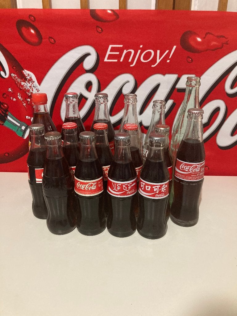 Verzameling oude Coca-Cola Flessen – 16 Stuks (Vintage), Ophalen of Verzenden, Zo goed als nieuw, Gebruiksvoorwerp