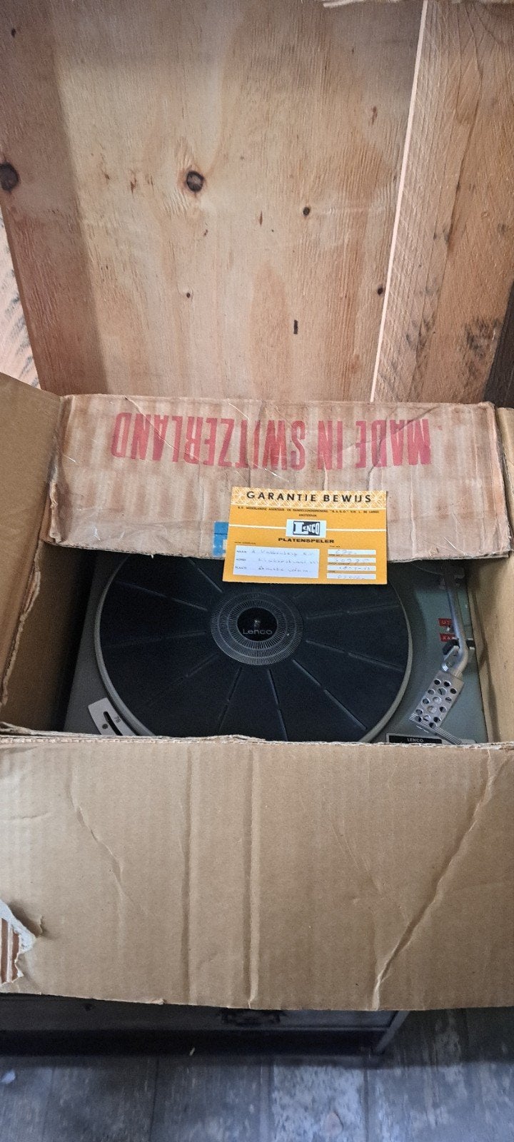 LENCO L70 Platenspeler uit 1963 in originele doos ..., Audio, Tv en Foto, Platenspelers, Ophalen of Verzenden, Overige merken