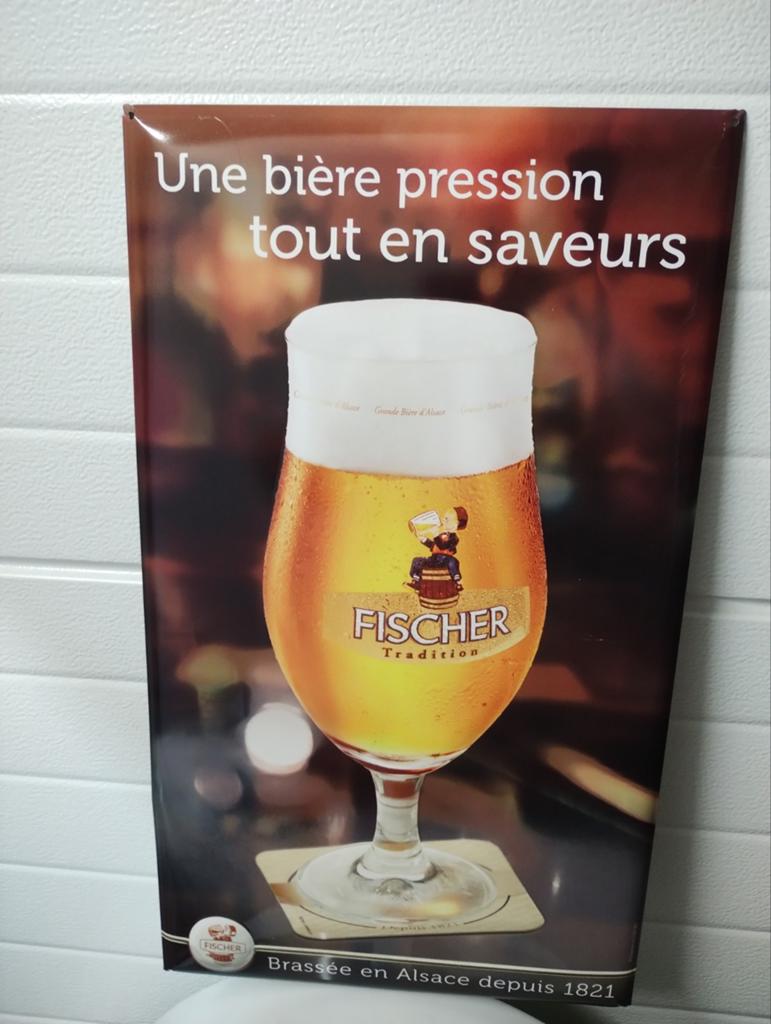 Fischer bier reclamebord, Ophalen of Verzenden, Nieuw, Reclamebord, Plaat of Schild, Overige merken