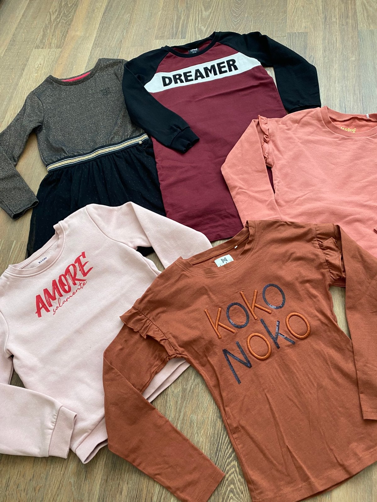 Meisjes kleding pakket 122/128, Ophalen of Verzenden, Gebruikt, Meisje, Shirt of Longsleeve