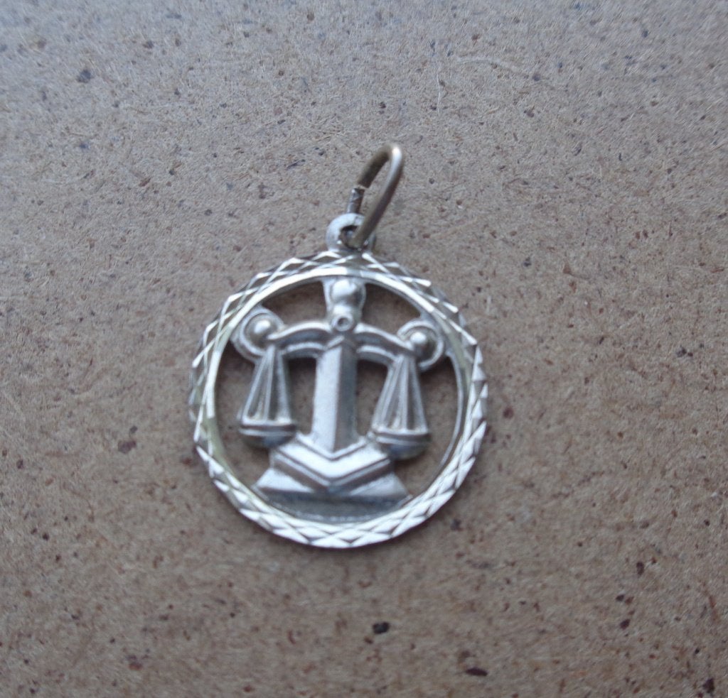 zilveren hanger/bedel sterrenbeeld weegschaal [348], Verzenden, Zo goed als nieuw, Zilver, Zilver