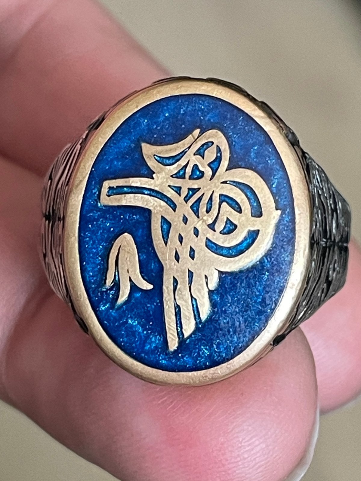 Robuuste zilveren ottomaanse vintagering maat 22, Sieraden, Tassen en Uiterlijk, 20 of groter, Ophalen of Verzenden, Zo goed als nieuw