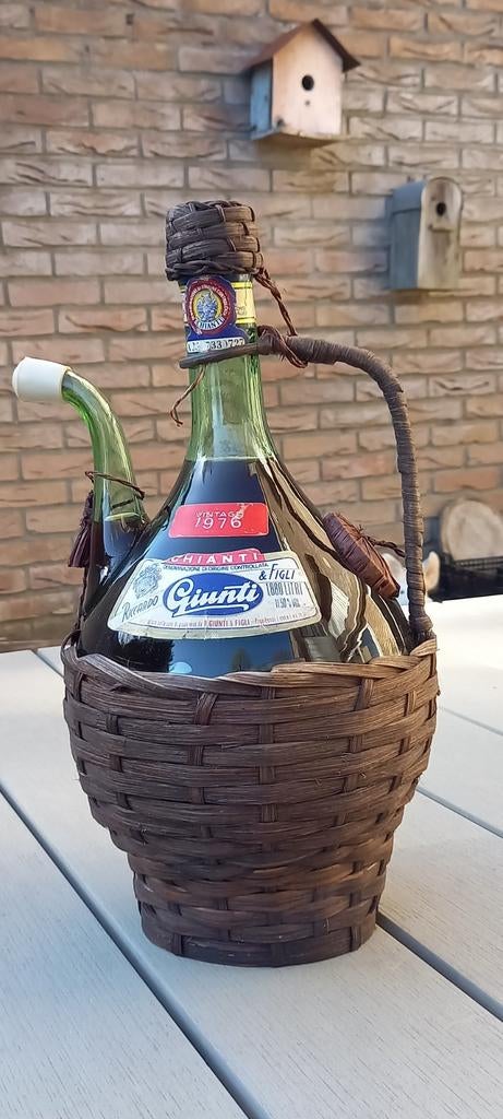 UNIEKE MAND FLES MET RODE CHIANTI WIJN V. RICCARDO & FIGLI ., Ophalen of Verzenden, Nieuw, Frankrijk, Rode wijn