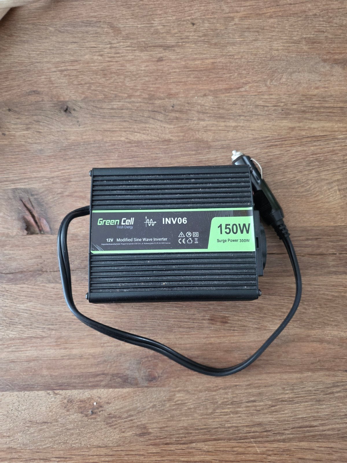 Green Cell INV06 Omvormer 150W 12V naar 230V, Ophalen of Verzenden, Gebruikt