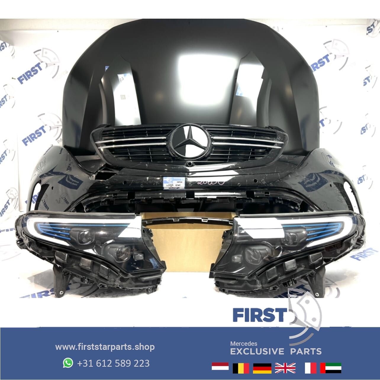 2023 W293 N293 EQC AMG VOORKOP ZWART ORIGINEEL FRONT Mercede, Gebruikt, -, Voor, Ophalen of Verzenden