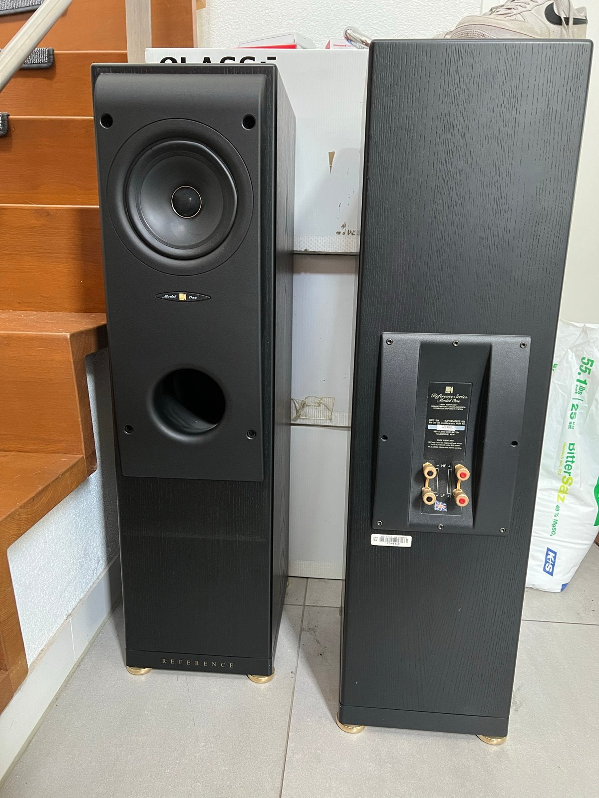 KEF Reference Series Model One Vloerstaande Luidsprekers, Audio, Tv en Foto, Luidsprekers, Gebruikt, 120 watt of meer, Front, Rear of Stereo speakers