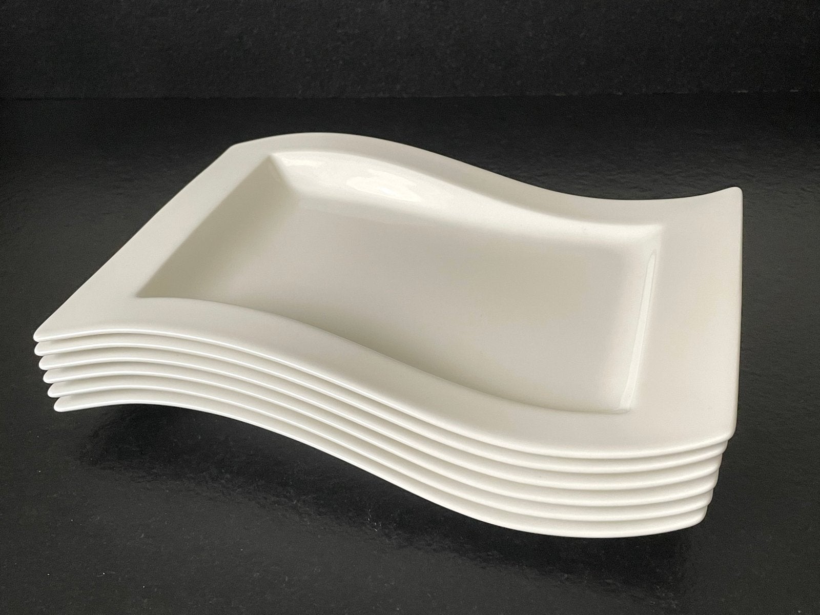 ZGAN Set 6 Villeroy & Boch New-Wave Dinerbord Serveer-borden, Ophalen, Zo goed als nieuw, Bord(en), Modern