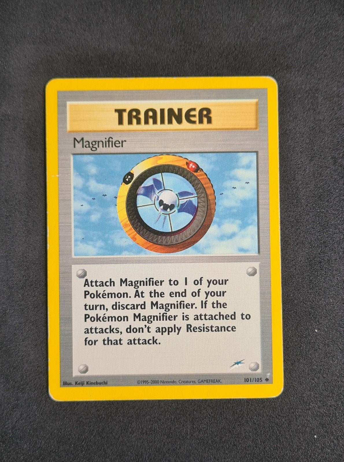 Magnifier 101/105 Pokémon kaart., Ophalen, Zo goed als nieuw, Losse kaart