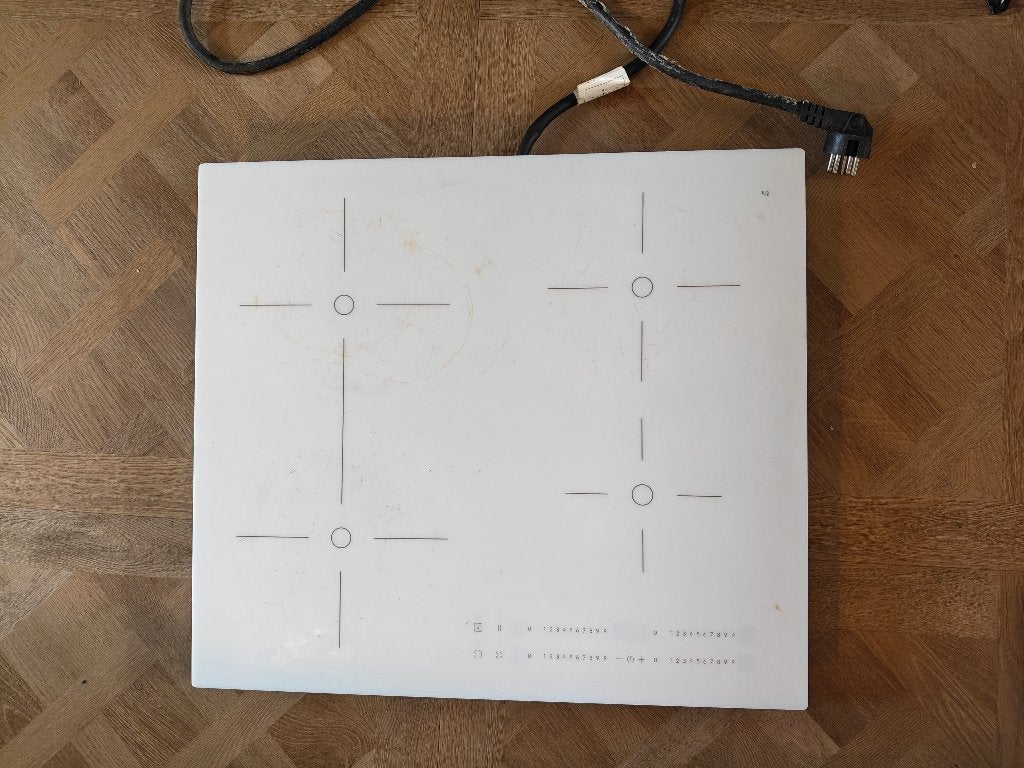 IKEA BEJUBLAD lnductie kookplaat 59cm wit, Witgoed en Apparatuur, Ophalen, 4 kookzones, Zo goed als nieuw, Inbouw