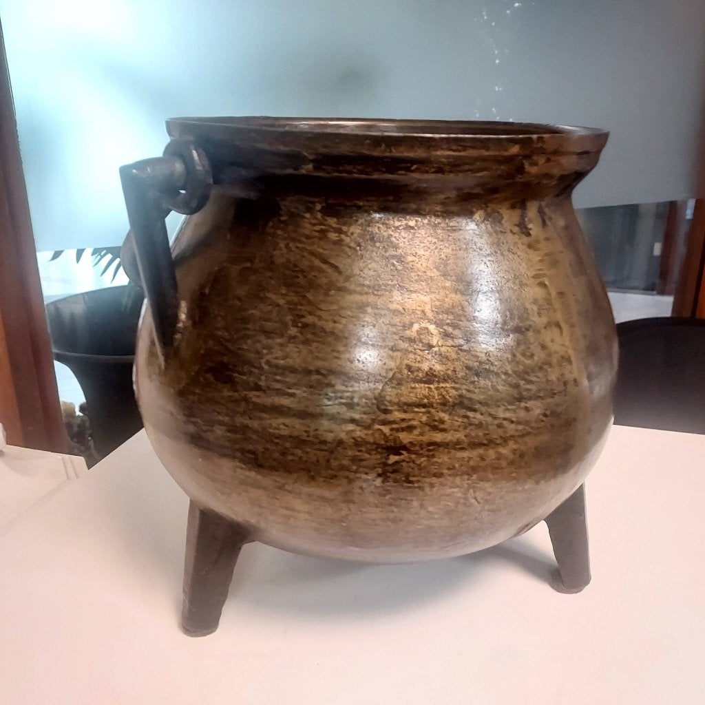 Grote bronzen grape / kookpot, Ophalen of Verzenden, Brons