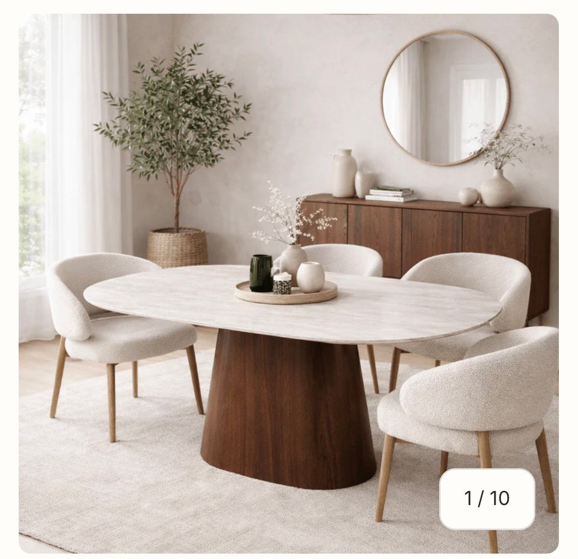 Nieuwe Japandi ovale eettafel 180x90 cm - Moet Snel Weg, Huis en Inrichting, Tafels | Eettafels, Ophalen, Nieuw, 50 tot 100 cm