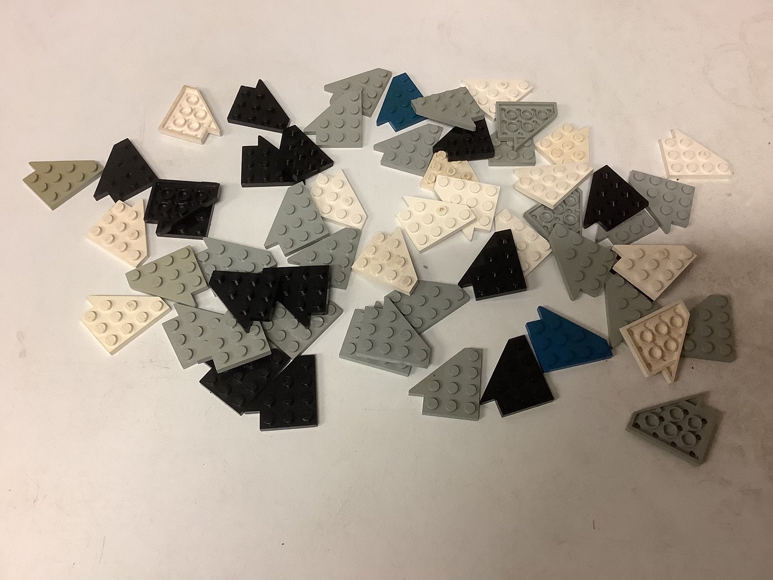 Lego wig plaat 4x4 linker vleugel, Ophalen of Verzenden, Gebruikt, Losse stenen, Lego