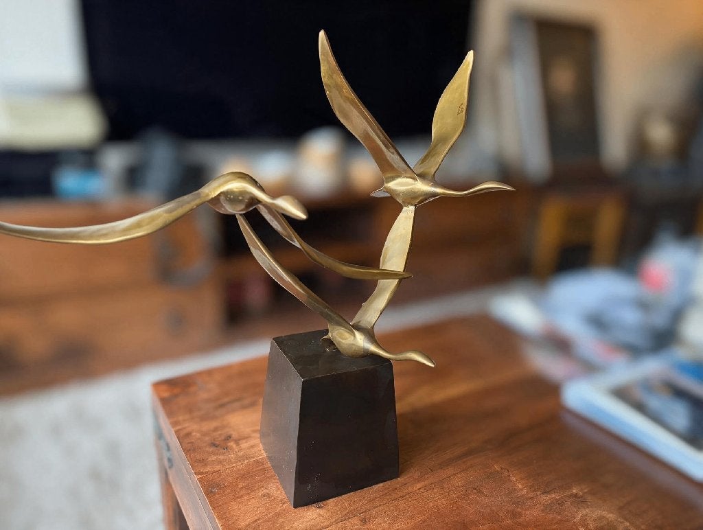 vogelsculptuur “Birds in Flight” in de stijl van Curtis Jeré, Ophalen, Art nouveau, 50 - 100 cm, Op sokkel