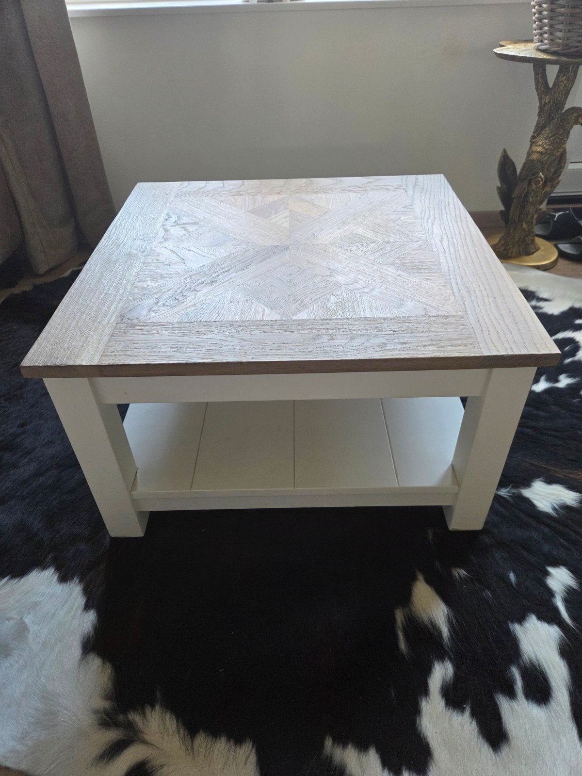 Landelijke salontafel, Huis en Inrichting, Ophalen, 50 tot 100 cm, 50 tot 100 cm, Zo goed als nieuw