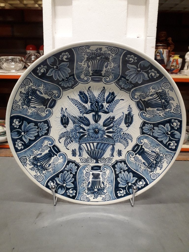 GROTE VINTAGE PORCELEYNE FLES WANDSCHOTEL in GOEDE STAAT, Antiek en Kunst, Ophalen of Verzenden