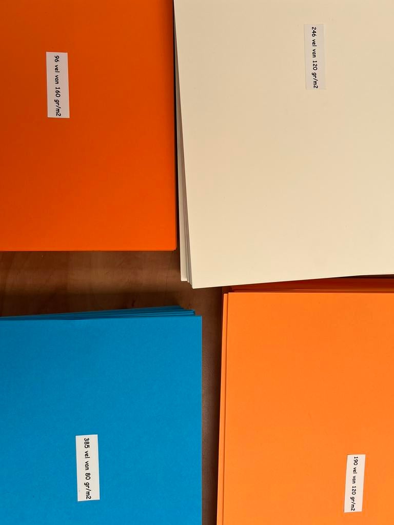 Gekleurd papier in verschillende dikte A4 A3, Diversen, Ophalen of Verzenden, Nieuw