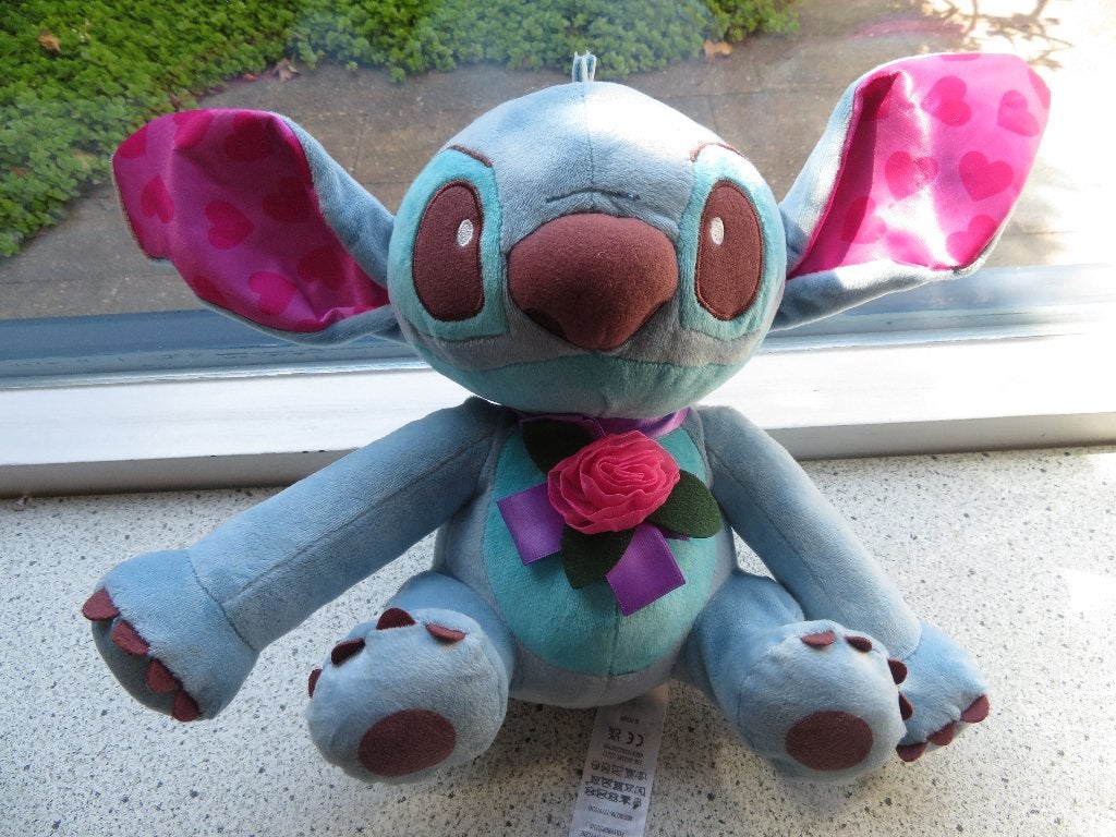 Stitch met paarse halsband en corsage Disney, Disney, Overige typen, Blauw, Ophalen of Verzenden