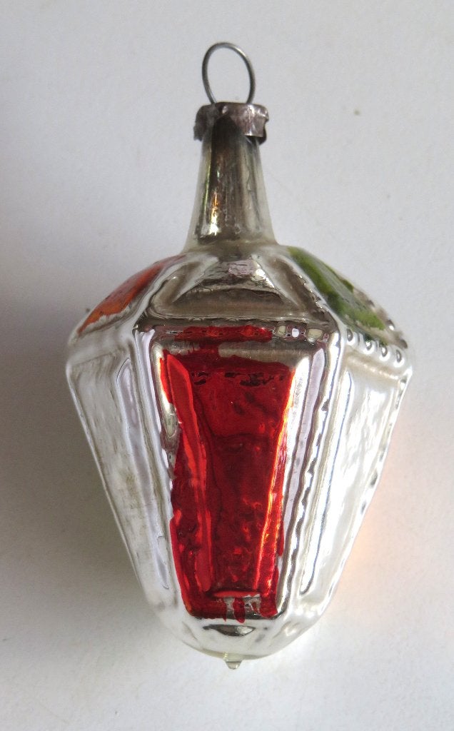 Oude Kerstbal Lantaren / Lamp ( zilver groen rood goudgeel ), Diversen, Ophalen of Verzenden