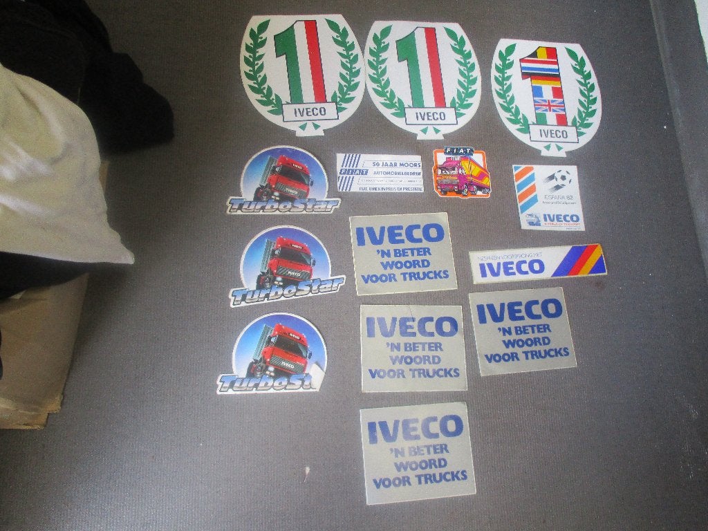 Iveco/Fiat Stickers 14 stuks, Verzenden, Zo goed als nieuw, Merk