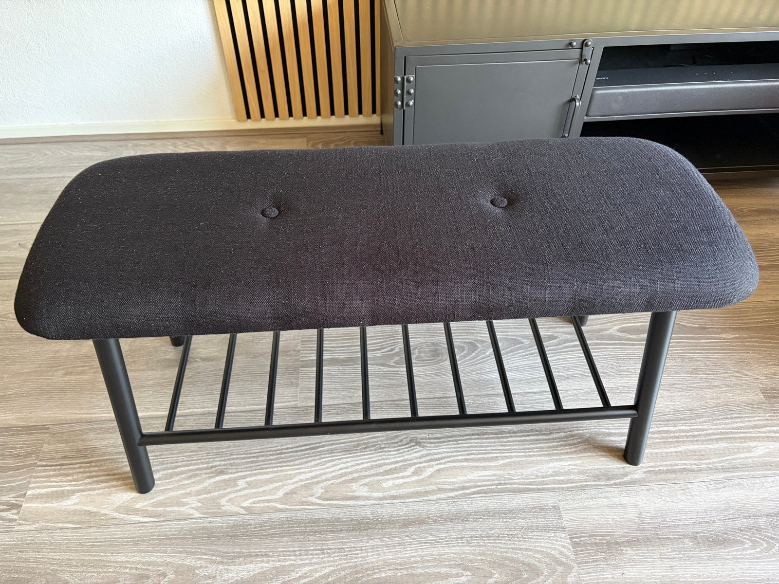 Voetenbank Jysk VANDSTED - Zo goed als nieuw, Huis en Inrichting, Ophalen, Minder dan 50 cm, 75 tot 100 cm, Zo goed als nieuw