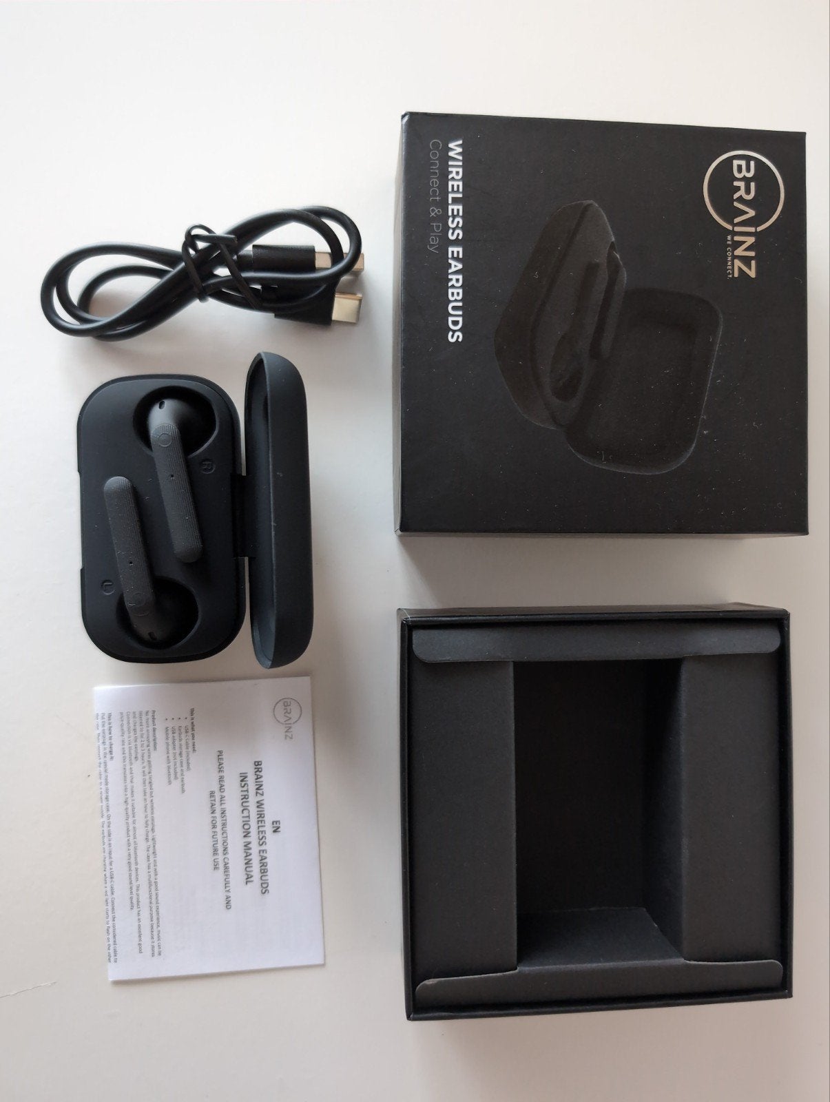 Brainz Wireless Earbuds - Zwart, Zo goed als nieuw, Overige merken, In-ear, Draadloos, Ophalen of Verzenden