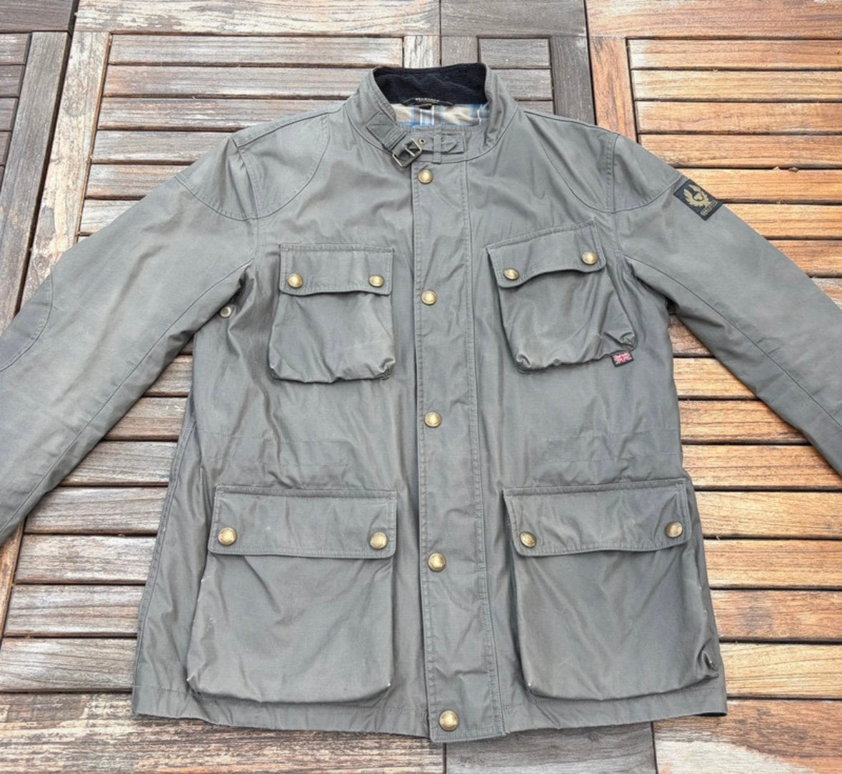 Belstaff Fieldmaster Waxjas - Maat L, Ophalen of Verzenden, Zo goed als nieuw, Maat 52/54 (L), Grijs