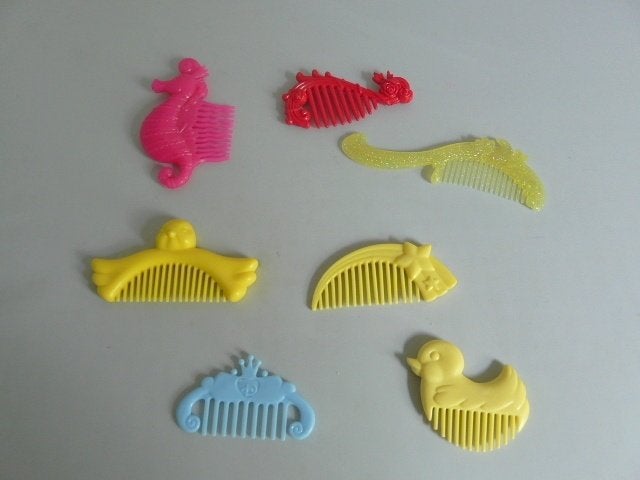 Barbie - Polly Pocket # haarkammen en borstels - foto's, Ophalen of Verzenden, Zo goed als nieuw, Barbie