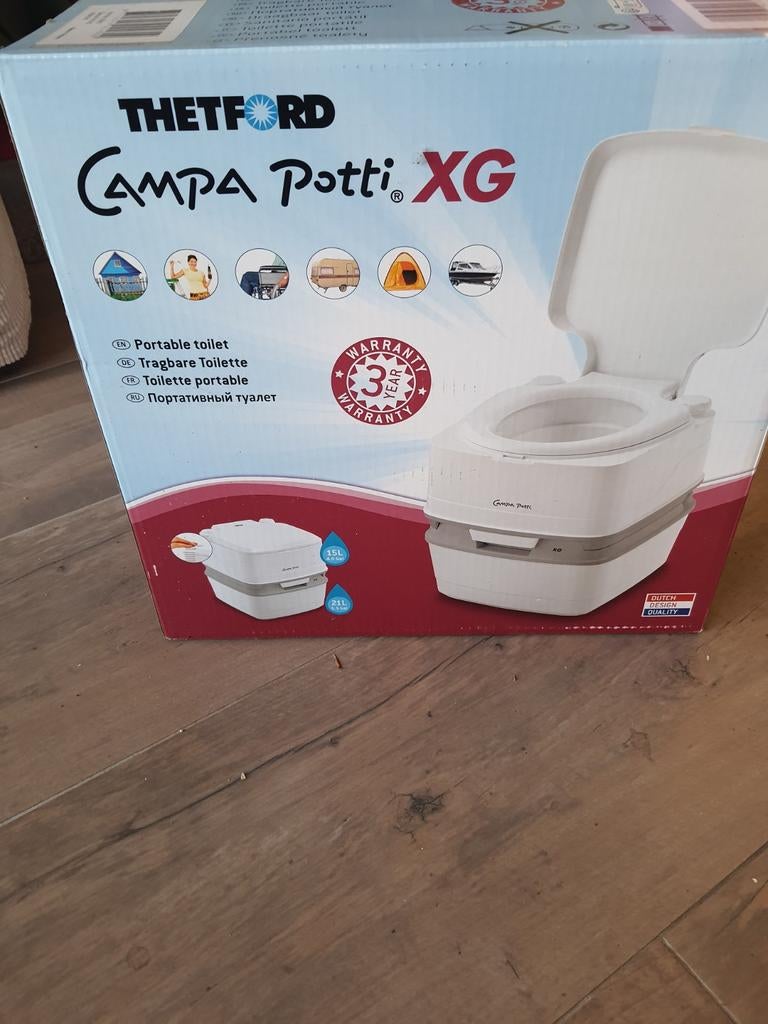 Thetford Campa Potti XG draagbaar toilet + spoelvloeistof, Caravans en Kamperen, Ophalen, Nieuw