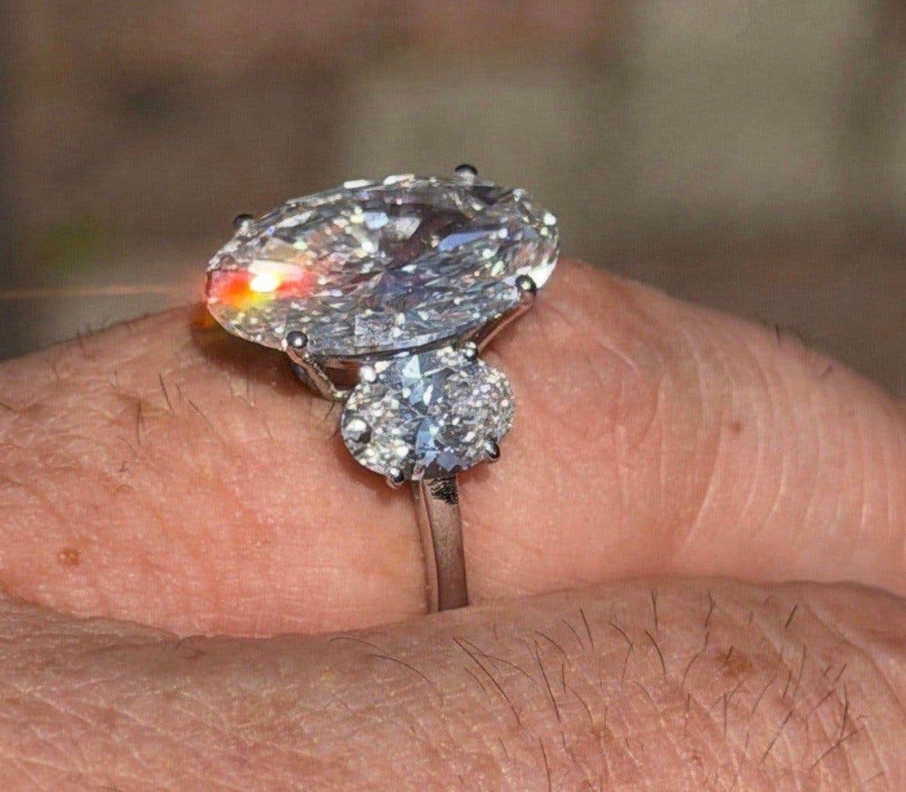 Witgouden ring met VS1 diamant van 9.05ct! retail €17500!, Ophalen, Nieuw, 17 tot 18, Met edelsteen
