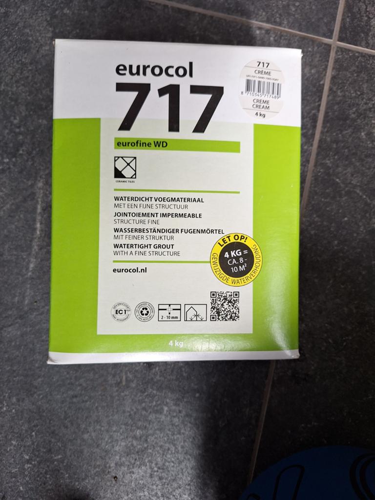 Eurocol voegmiddel dichte verpakking, Doe-het-zelf en Verbouw, Tegels, Ophalen, Nieuw