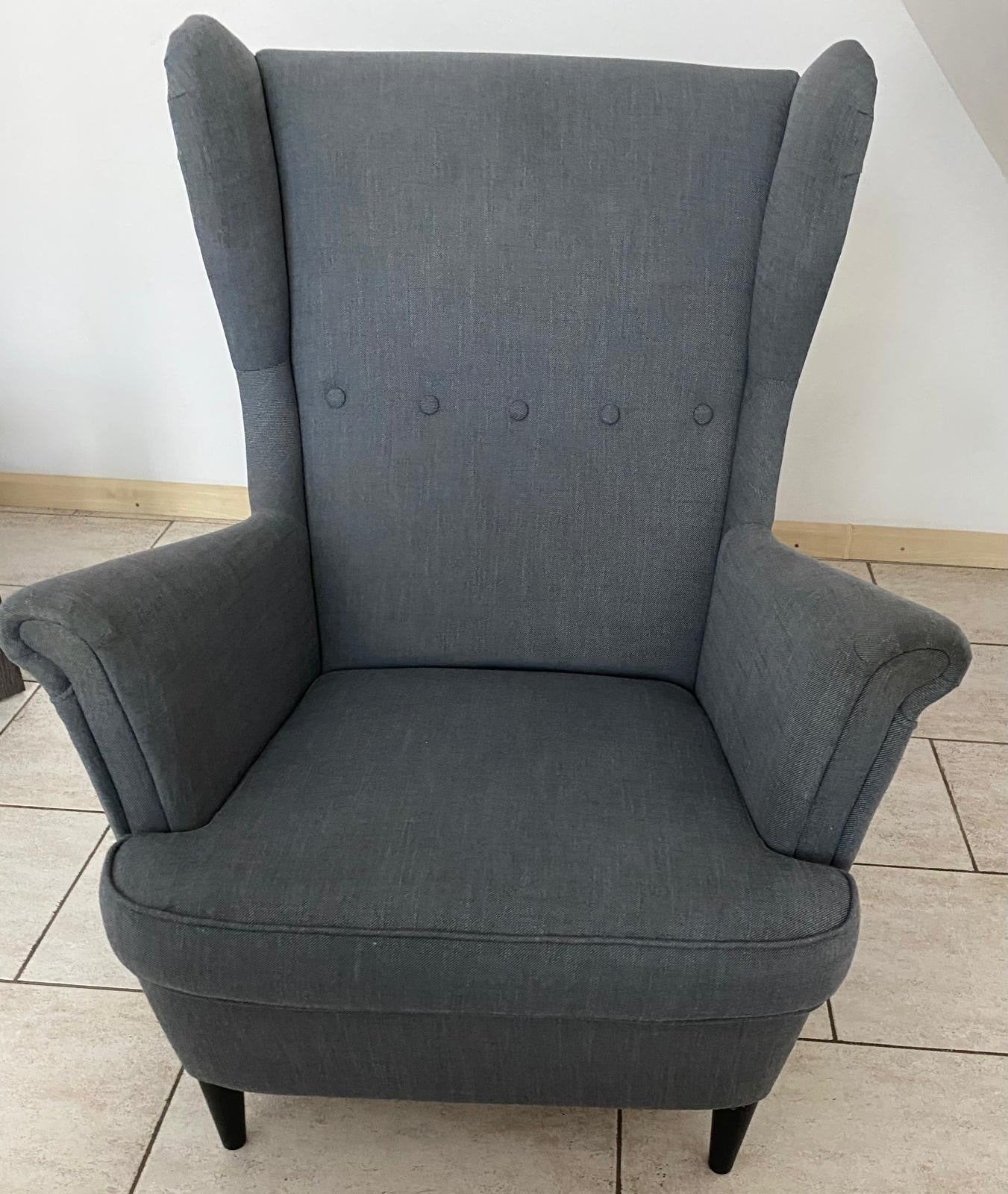 2x IKEA STRANDMON fauteuils - Gebruikt, nette staat, Ophalen, Gebruikt, Stof, 75 tot 100 cm