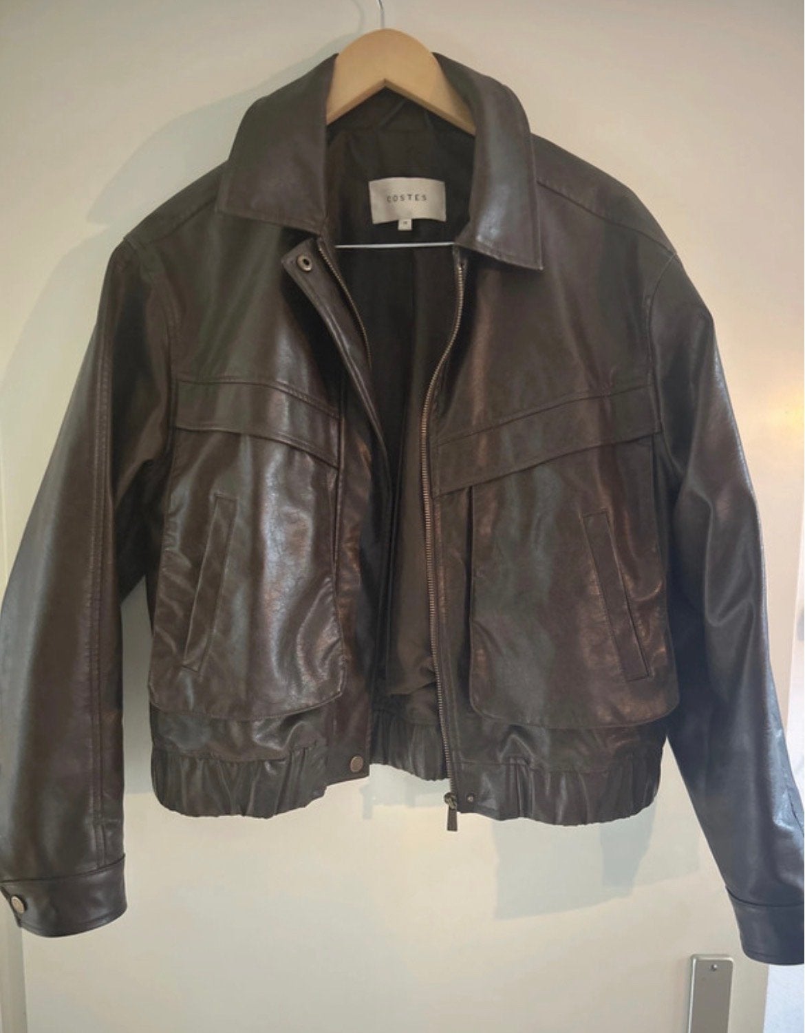 Nieuwe Costes leren jas, maat M, donkerbruin, Ophalen of Verzenden, Nieuw, Maat 38/40 (M), Bruin