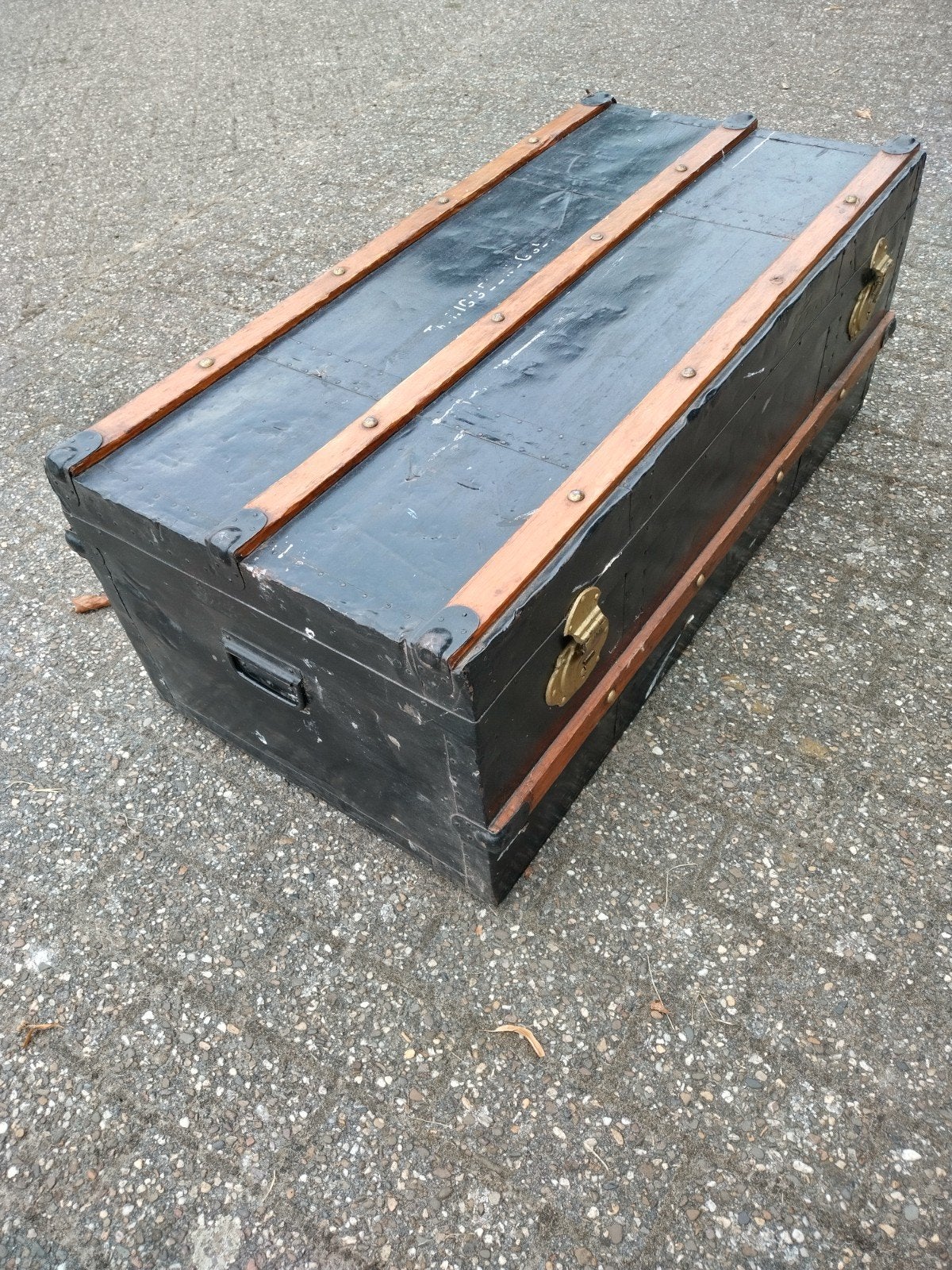 Decoratieve houten kist, dekenkist., Ophalen