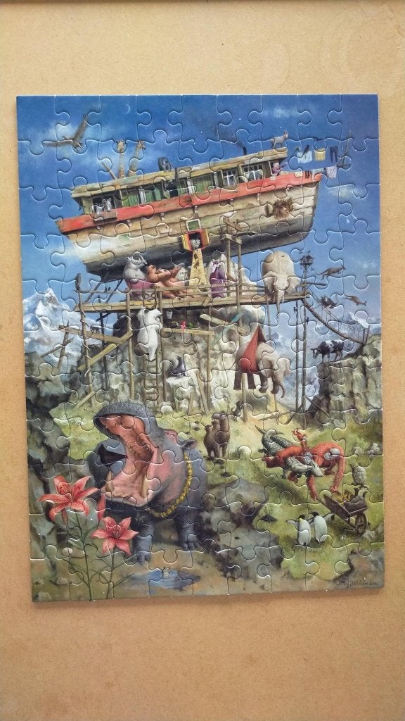 Marius van Dokkum XL puzzel, Ophalen of Verzenden, Minder dan 500 stukjes, Zo goed als nieuw, Legpuzzel