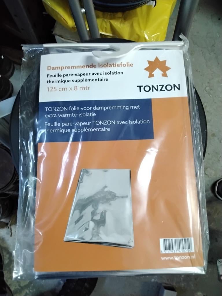 TONZON Dampremmende Isolatiefolie 125 cm x 8 mtr, Doe-het-zelf en Verbouw, Isolatie en Afdichting, Minder dan 4 cm, Overige materialen