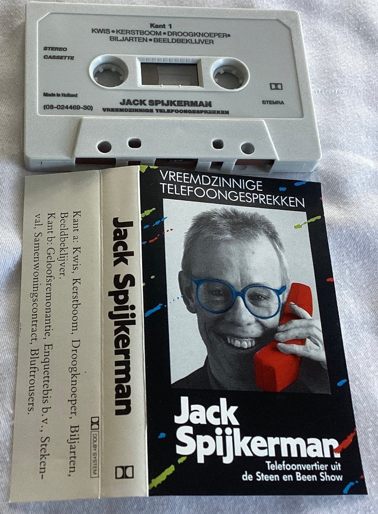 Jack Spijkerman Vreemdzinnige telefoongesprekken MC, Cd's en Dvd's, Cassettebandjes, Gebruikt, Overige genres, 1 bandje, Ophalen of Verzenden