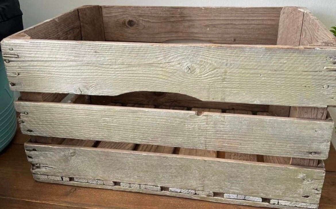 Vintage Houten Krat - Decoratief en Functioneel, Ophalen, Gebruikt, 40 tot 60 cm, 50 tot 75 cm