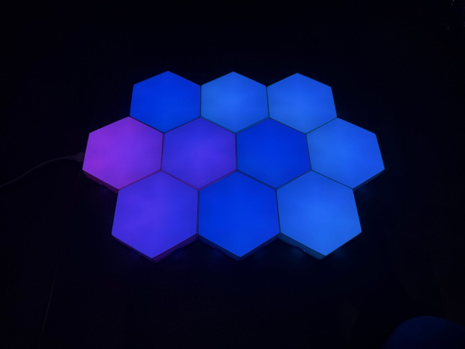 Hexagon RGB IC wandpanelen met app bediening, Overige merken, Kunststof, Meerkleurig, Nieuw